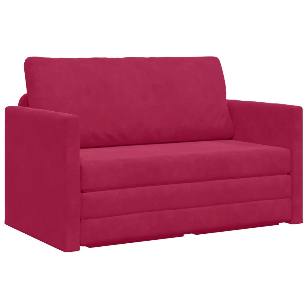 Divano letto Rosso Vino 124 x 71 x 78 cm Velluto 4106705