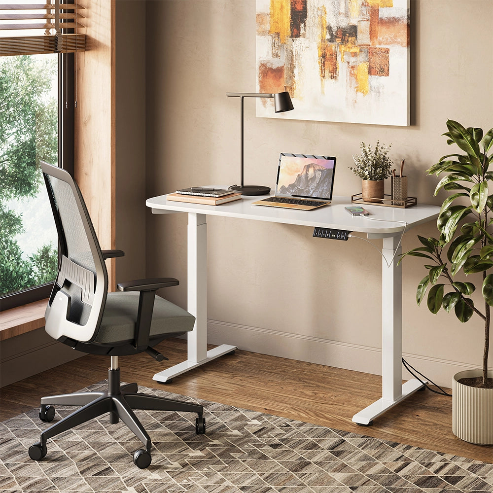 Vicco Scrivania Bianco 120 x 60 cm 2 motori