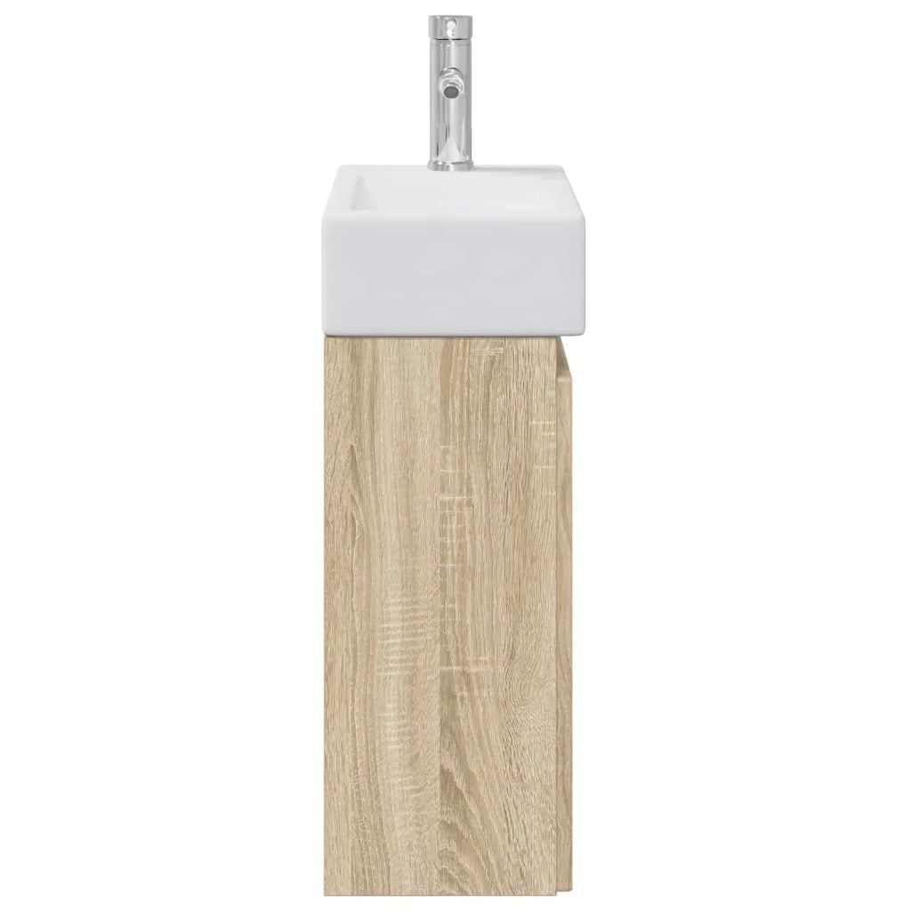 Mobile bagno con rubinetto Rovere Sonoma 45,5 x 22,5 x 84 cm