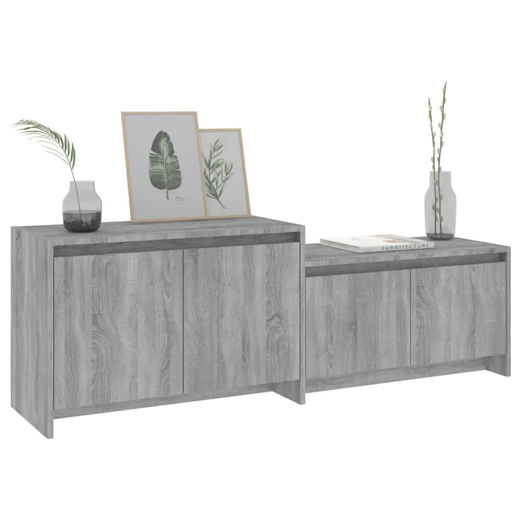 Mobile TV Grigio Sonoma 146,5x35x50 cm in Truciolato 813027