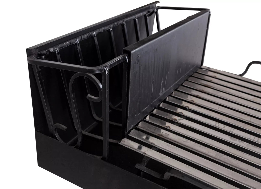 Barbecue a Legna Portatile con Griglia in Acciaio Inox, Ripiano Recupera Grassi, Pieghevole con Ruote, Made in Italy, Con tira braci e bicchiere raccogli olio OMAGGIO (MEDIO)
