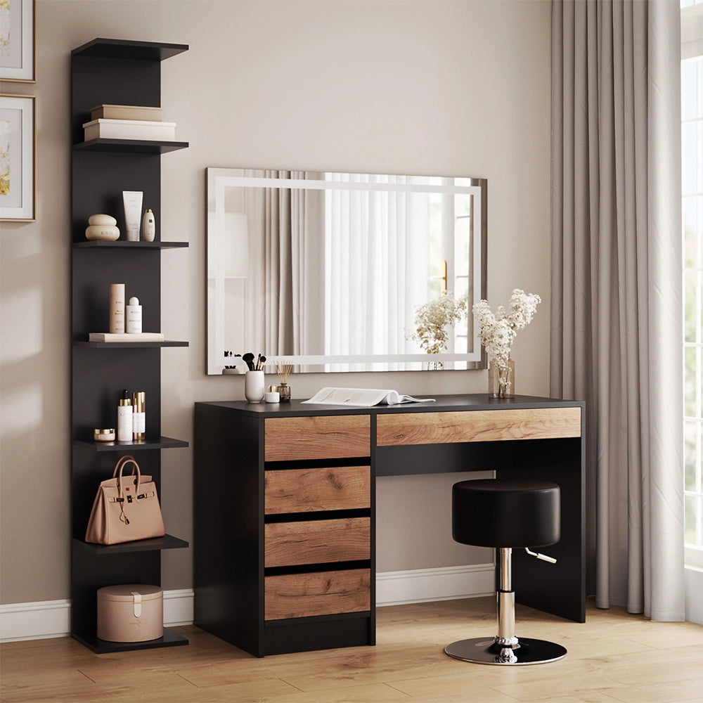 Libreria da parete Paolo Nero 30 x 190 cm Vicco