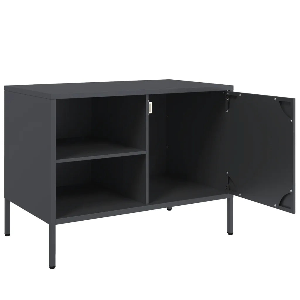 Mobili TV 2pz Antracite 68x39x50,5 cm in Acciaio 842999