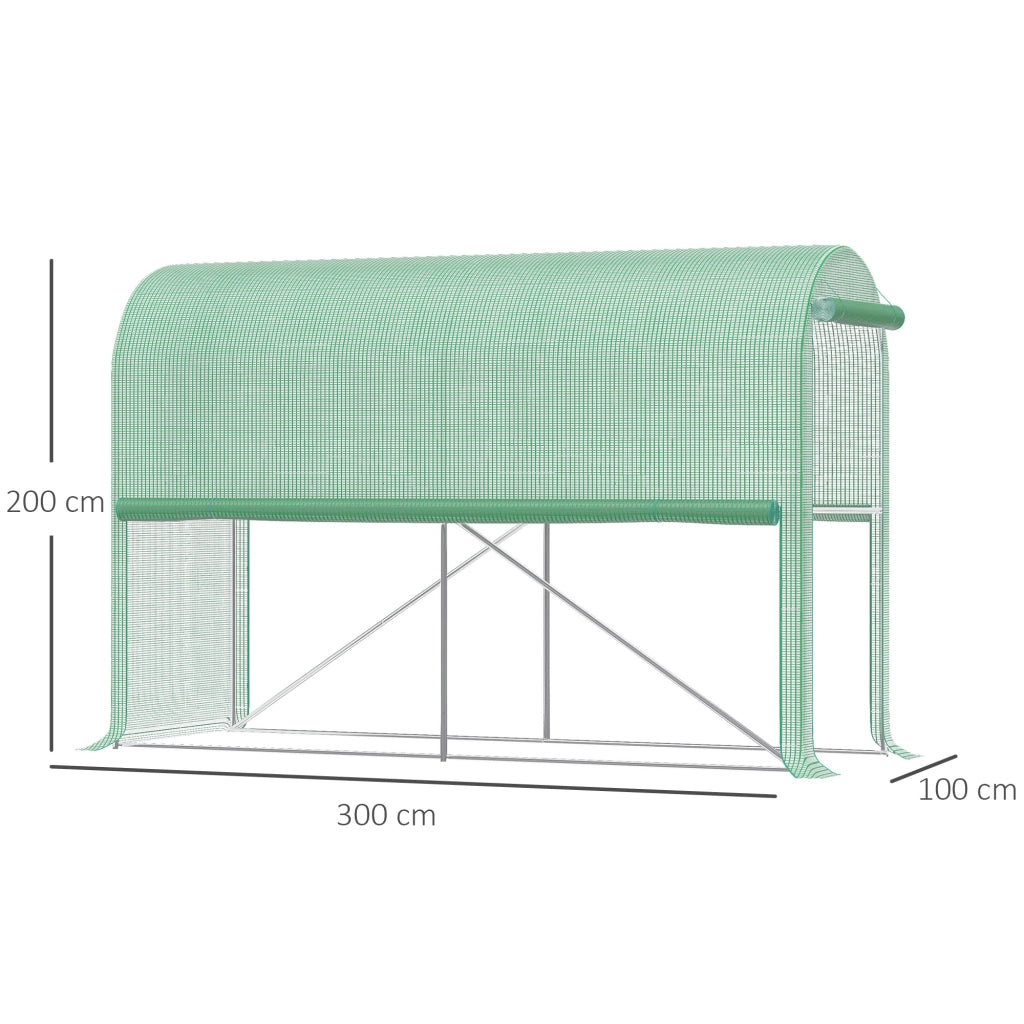 Serra da giardino in polietilene ¨C zephmum ¨C verde 300x100x200 cm