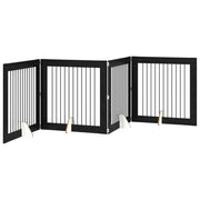 Cancello per cani con supporti 4 pz Rovere Nero 100 x 100 cm CFW8632380
