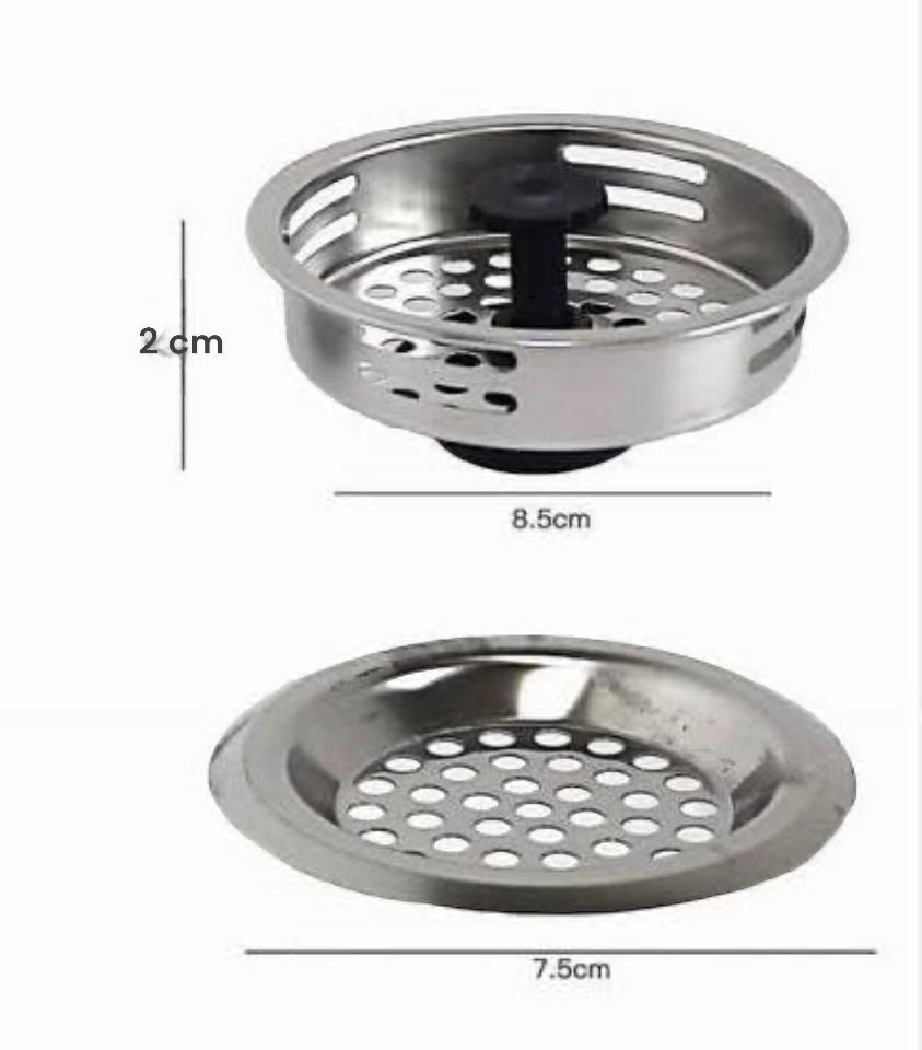 Set 4 Tappi per lavello da cucina 8.3cm con filtro di scarico per lavello 10400