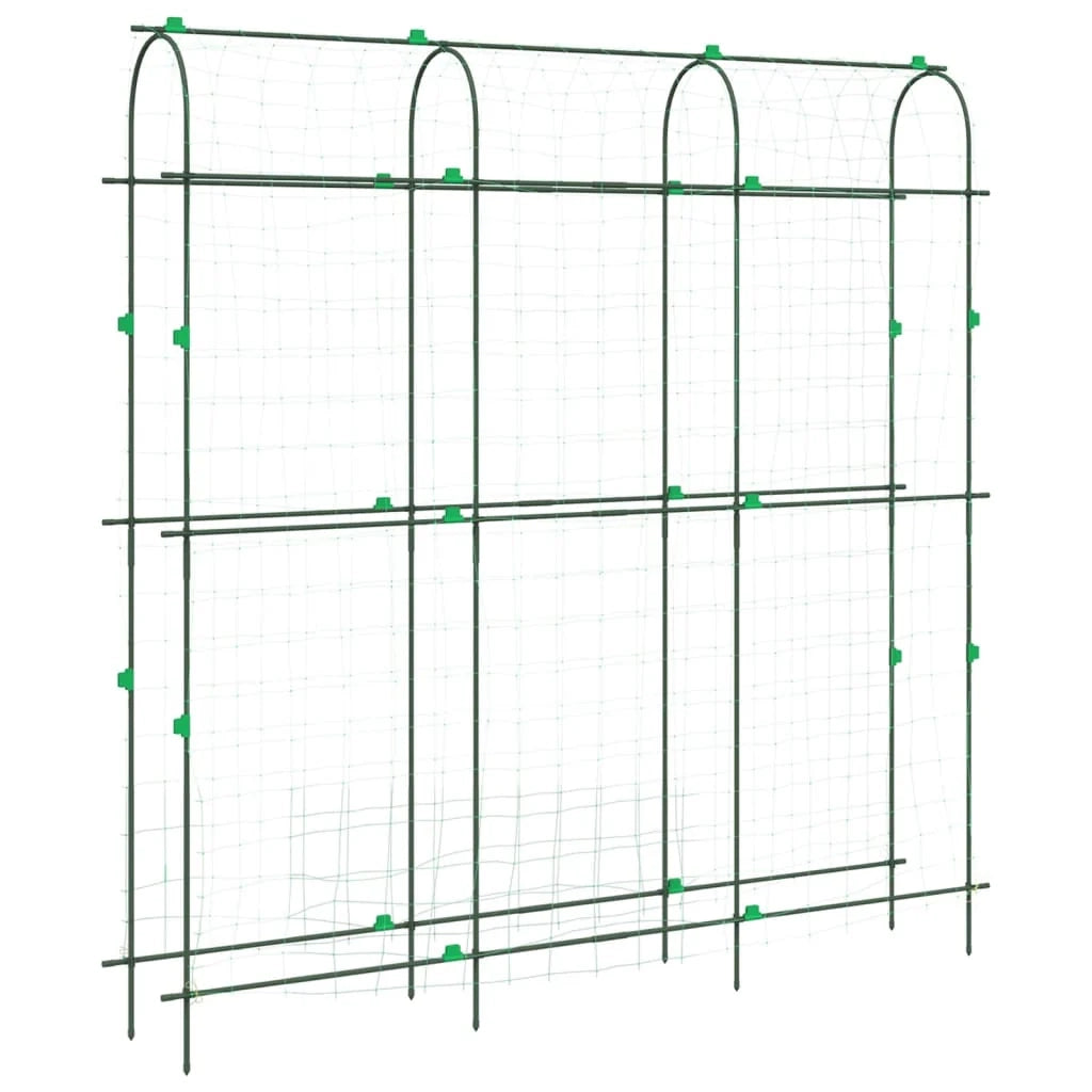 Traliccio da giardino regolabile a forma di U per piante rampicanti 181 x 31 x 182,5 cm acciaio verde 02_0056679