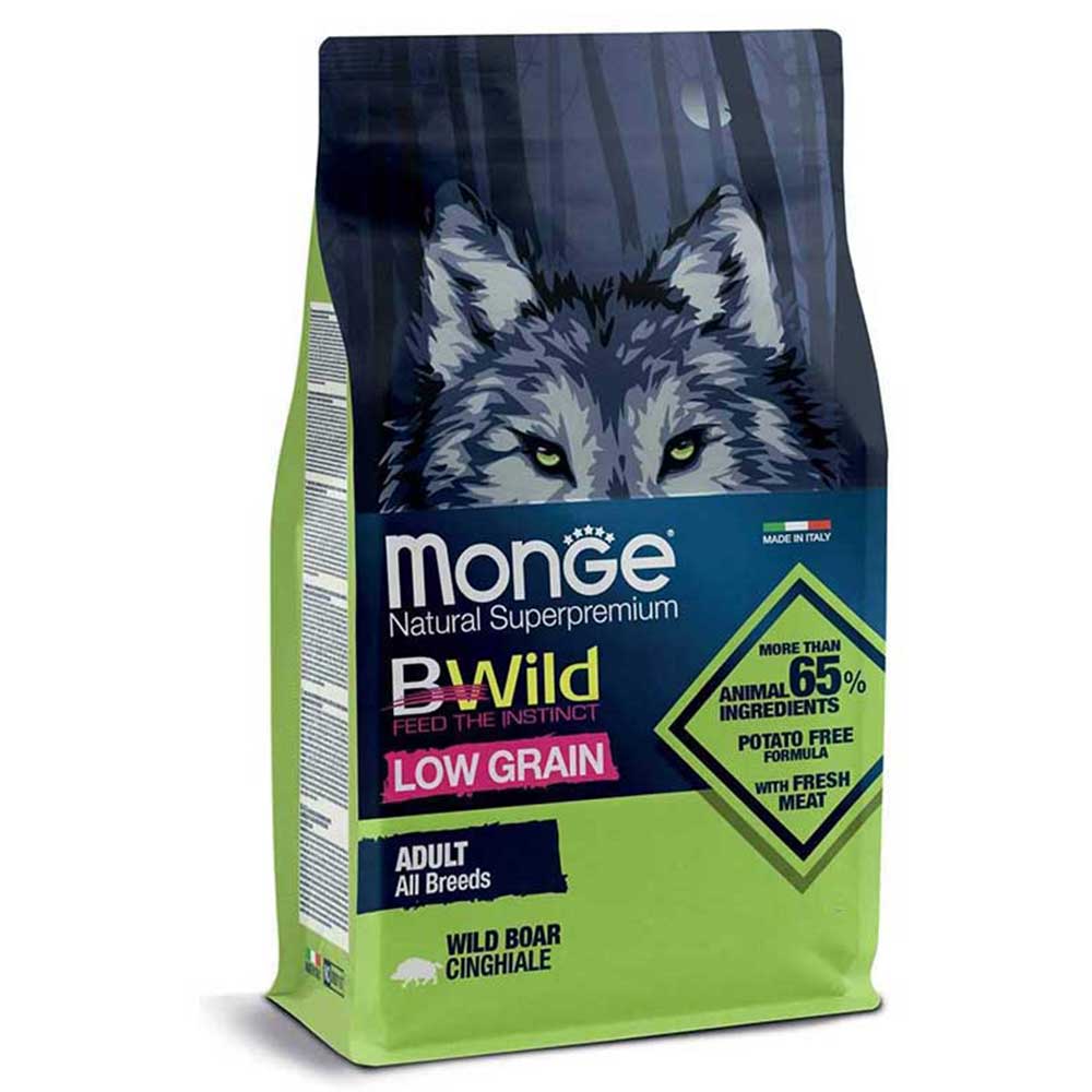 Monge Dog Bwild Low Grain Adult All Breeds Cinghiale 12kg