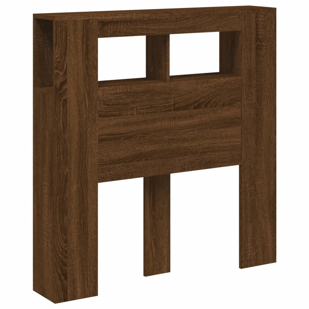 Testiera | Testata LED Rovere Marrone 100x18,5x103,5 cm Legno Multistrato