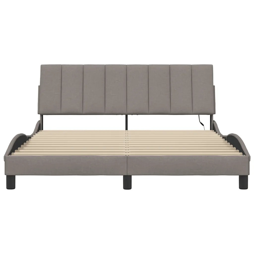Giroletto senza Materasso Hanko Tortora 160x200 cm in Tessuto
