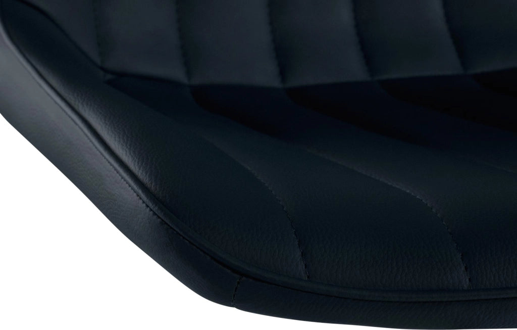 Sgabello Toni in similpelle nero,bianco