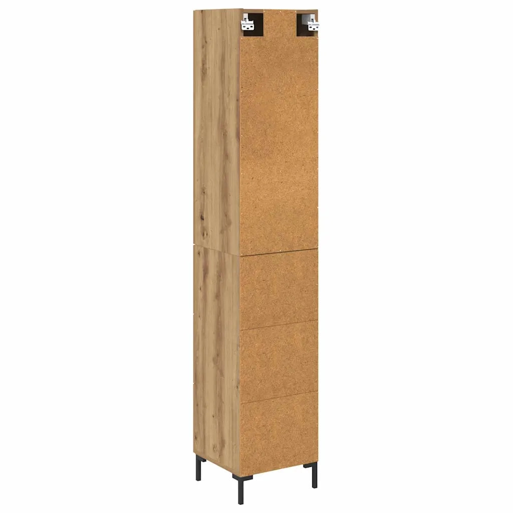 Credenza | Madia | Buffet da pranzo | Armadio da pranzo con cassetto Rovere artigianale 69,5 x 34 x 180 cm