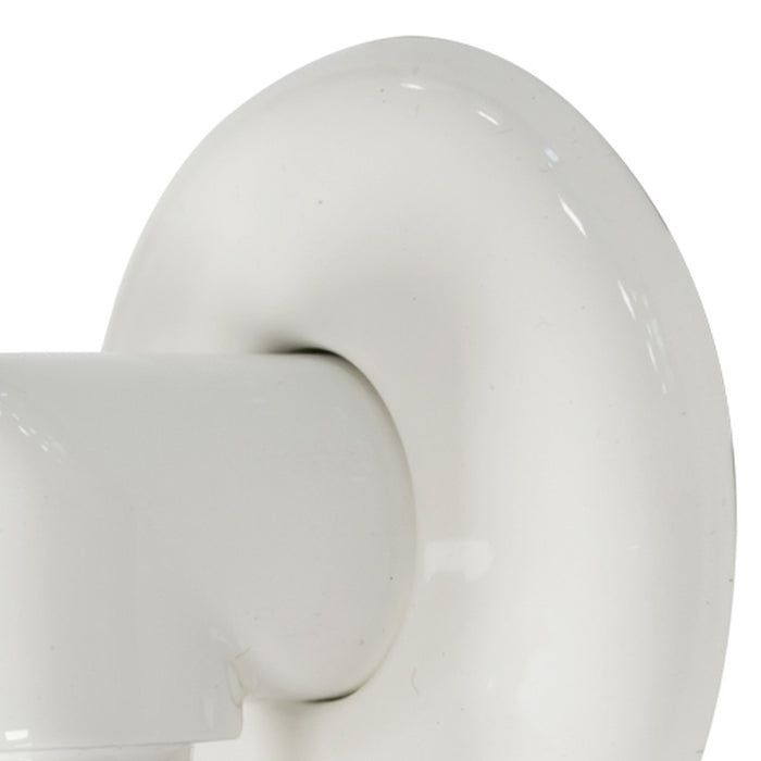 Angolo con rosone per saliscendi bianco