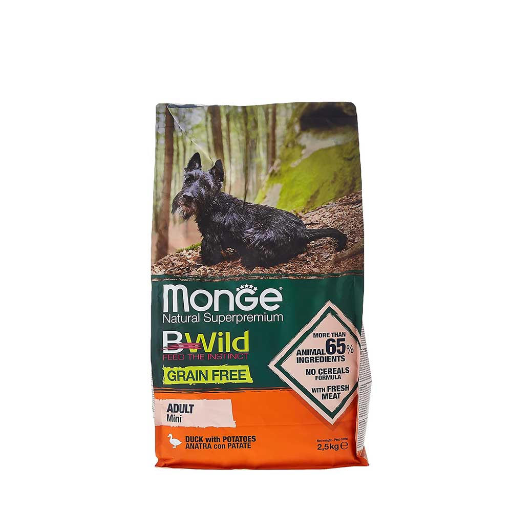 Monge Dog Bwild Grain Free Mini Adult Anatra e Patate 2,5kg