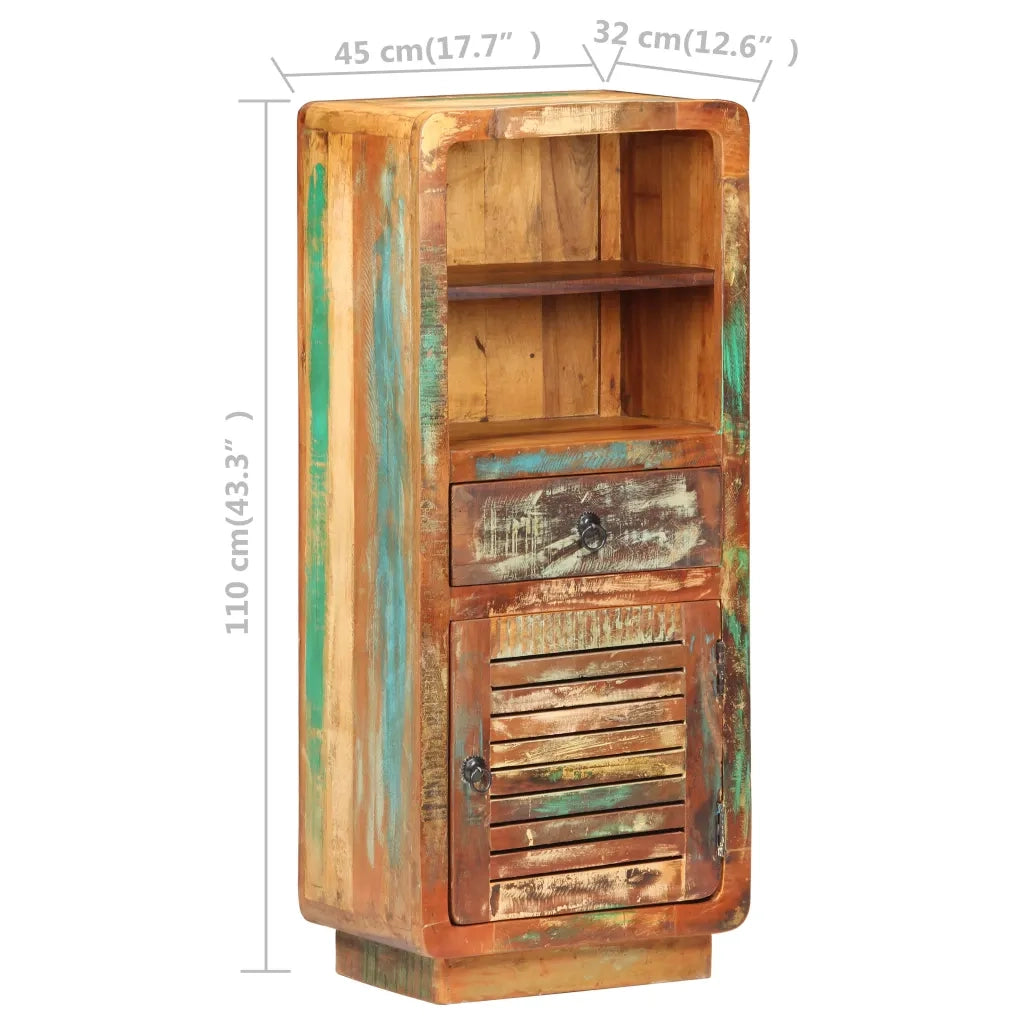Credenza Alta 45x32x110 cm in Legno Massello di Recupero cod mxl 50059