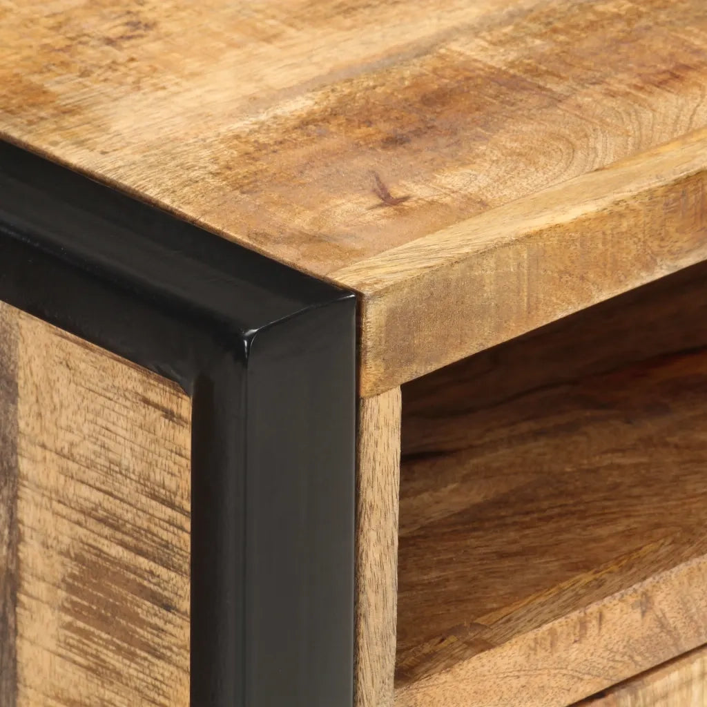 Comodino-Tavolino da notte 40x35x55 cm in Legno Massello di Mango 950918