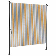 Tenda a rullo | Tenda avvolgibile Esterno Gialla e Bianca 150x270cm Tessuto Acciaio