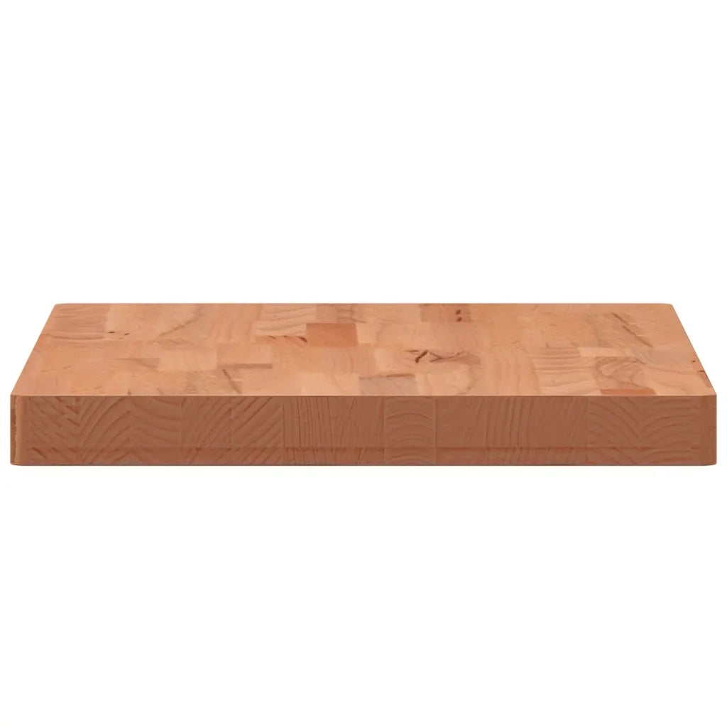 Piano Tavolo 80x40x4cm Rettangolare Legno Massello di Faggio 3188897