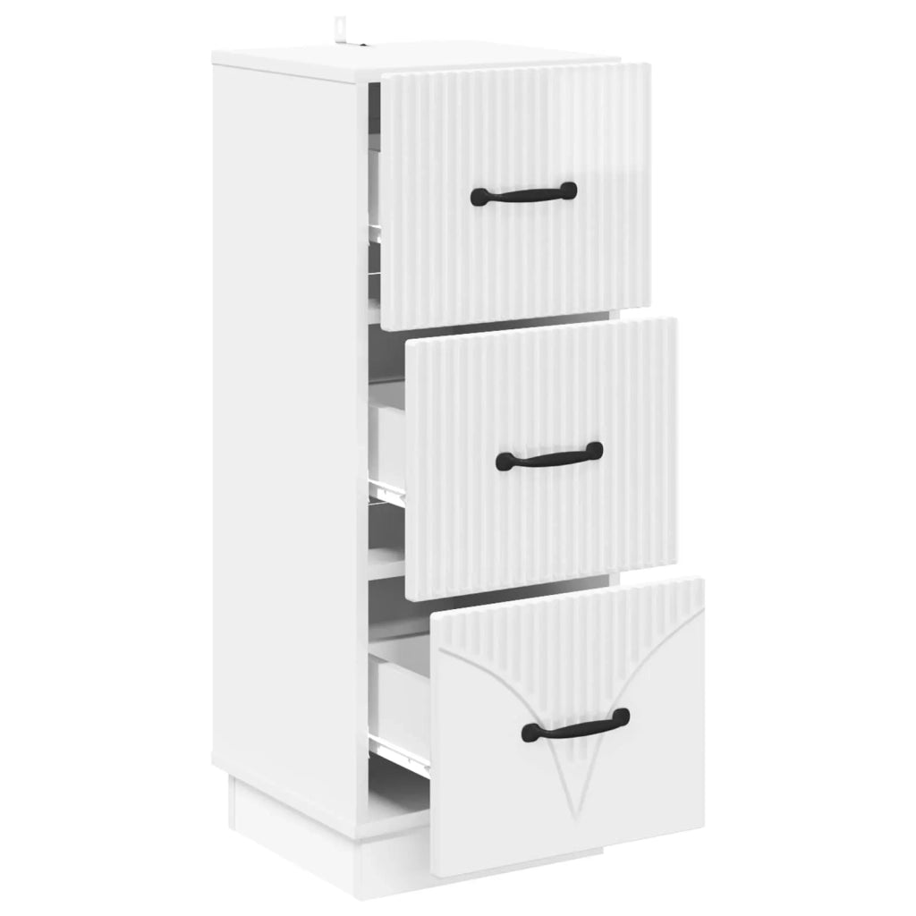 Mobile con Cassetti Bianco Lucido 33 x 34,5 x 87 cm 895309