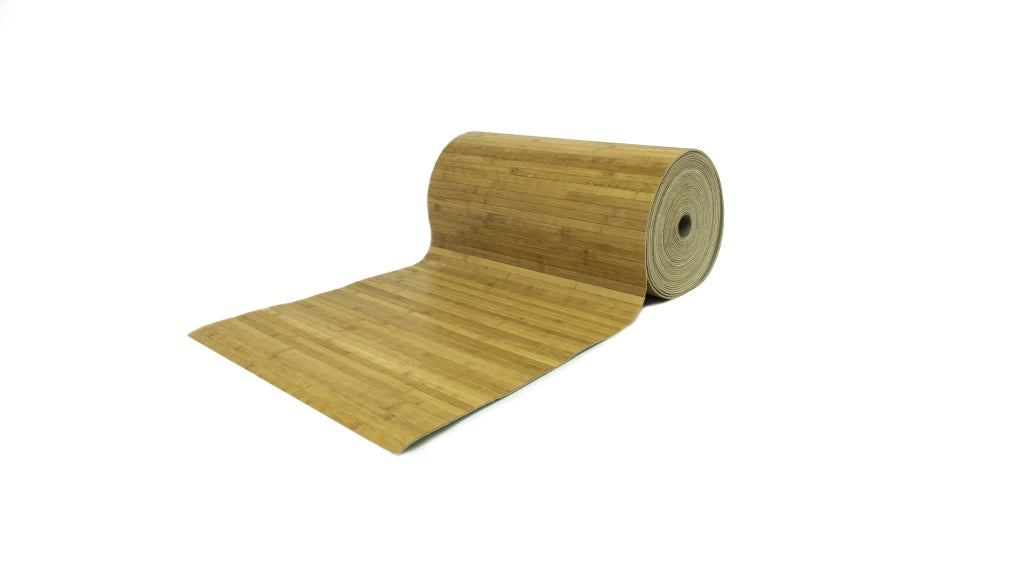 Tappeto Bamboo Passatoia Antiscivolo In Tinta Unita Colore Naturale - 50x240 - Naturale
