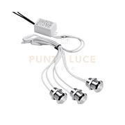 GFA922C- MODULO DA 3 FARETTI LED 3000K 450LM 3X1W D.2CM DA INCASSO COLORE ALLUMINIO