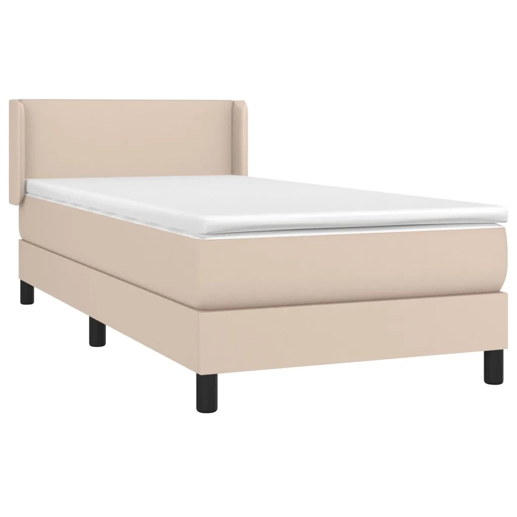 Giroletto a Molle con Materasso Cappuccino 90x200 cm Similpelle cod mxl 59720