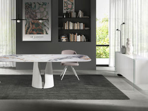 Credenza legno bianco e vetro temperato