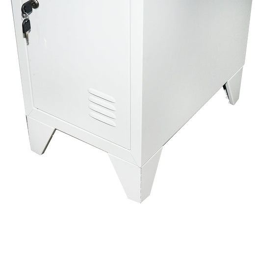 Armadietto metallico tipo spogliatoio – 3 ante, 1700×300×450 mm, grigio Breckner Germany