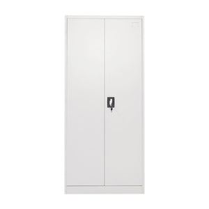 Armadio metallico a 2 ante con 4 ripiani – 1800×800×350 mm, grigio Breckner Germany