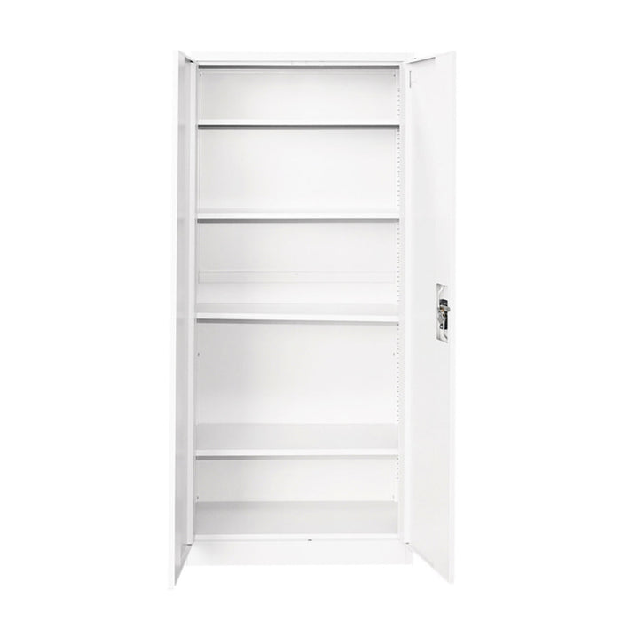 Armadio metallico a 2 ante con 4 ripiani – 1800×800×350 mm, grigio Breckner Germany