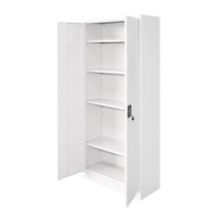 Armadio metallico a 2 ante con 4 ripiani – 1800×800×350 mm, grigio Breckner Germany