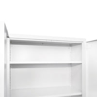 Armadio metallico a 2 ante con 4 ripiani – 1800×800×350 mm, grigio Breckner Germany