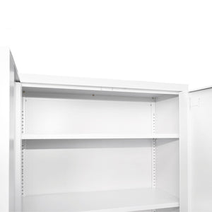 Armadio metallico a 2 ante con 4 ripiani – 1800×800×350 mm, grigio Breckner Germany