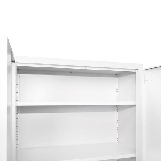 Armadio metallico a 2 ante con 4 ripiani – 1800×800×350 mm, grigio Breckner Germany