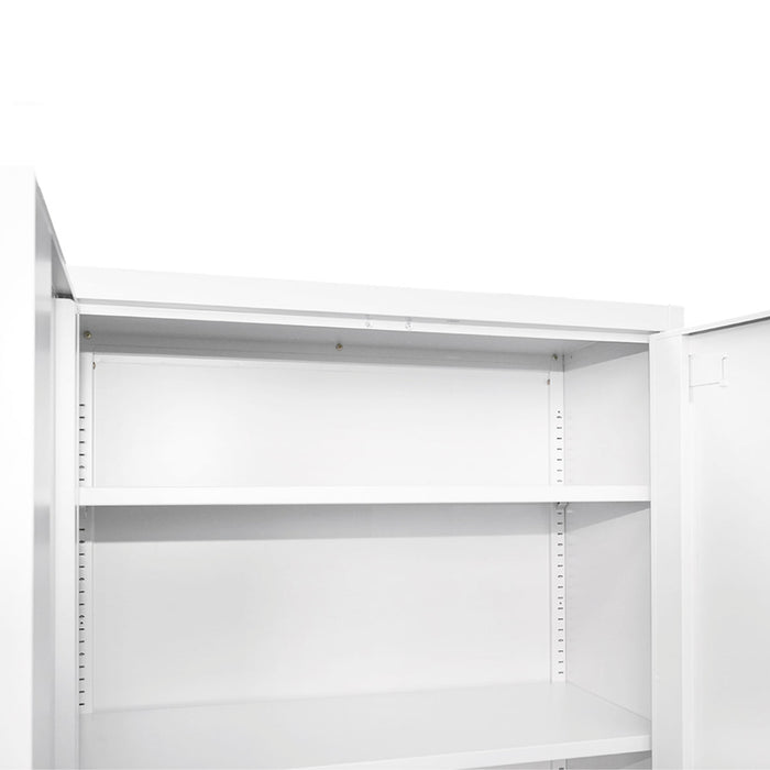 Armadio metallico a 2 ante con 4 ripiani – 1800×800×350 mm, grigio Breckner Germany