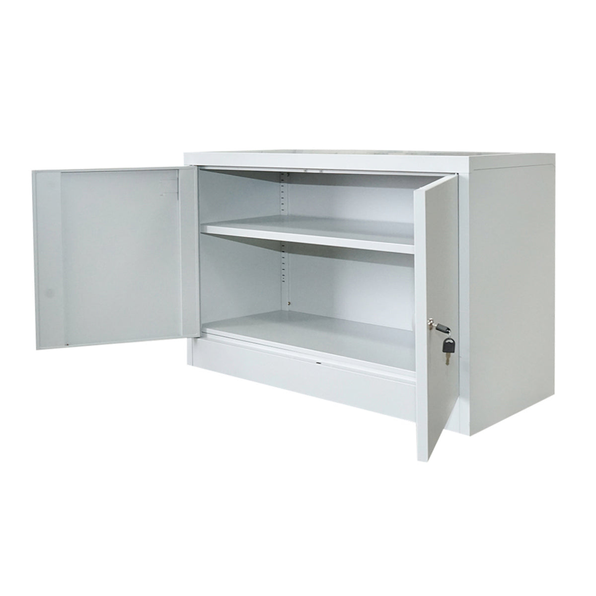 Armadio metallico con 2 ante e 1 ripiano – 900×600×400 mm, grigio Breckner Germany