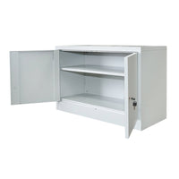 Armadio metallico con 2 ante e 1 ripiano – 900×600×400 mm, grigio Breckner Germany