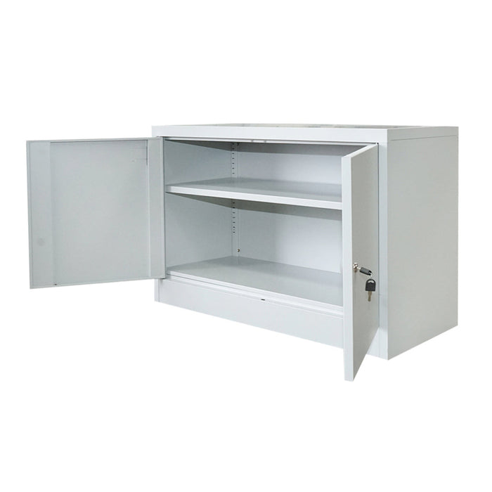 Armadio metallico con 2 ante e 1 ripiano – 900×600×400 mm, grigio Breckner Germany