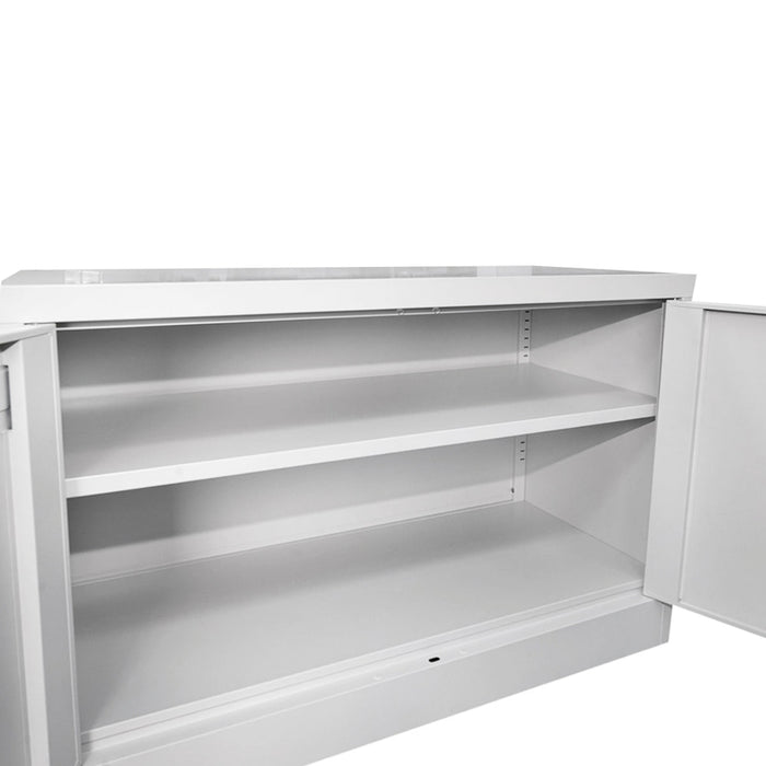 Armadio metallico con 2 ante e 1 ripiano – 900×600×400 mm, grigio Breckner Germany