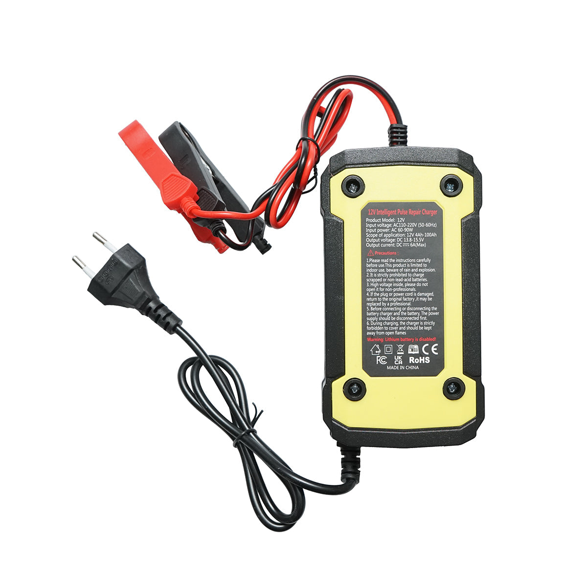 Caricabatterie digitale per auto/moto – 12V, 6A con funzione di riparazione