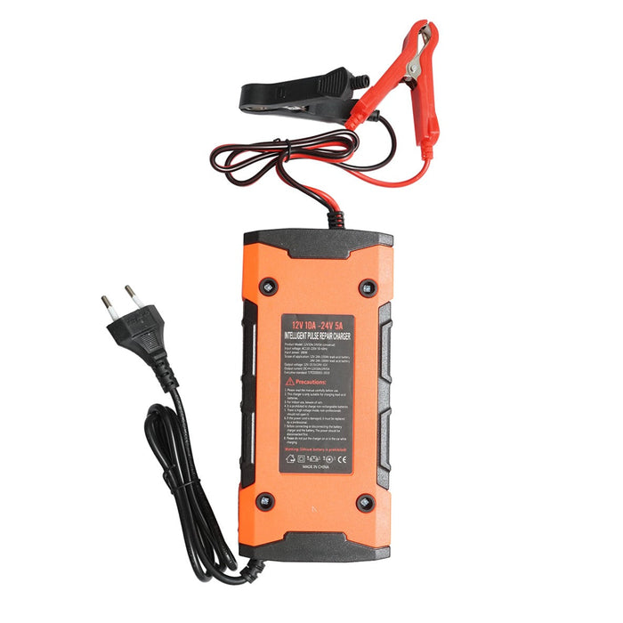 Caricabatterie digitale per batterie auto/moto – 12V / 24V con funzione di riparazione