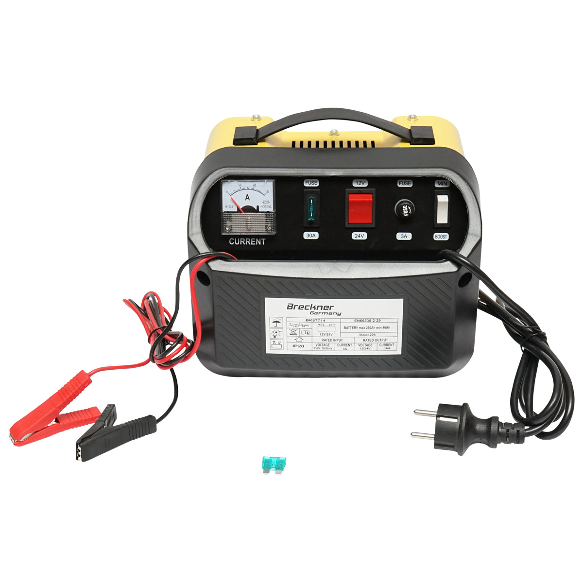 Caricabatterie per batterie auto – 12/24V, 20A, 230V / 566W Breckner Germany