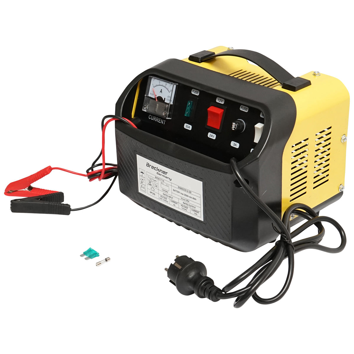 Caricabatterie per batterie auto – 12/24V, 20A, 230V / 566W Breckner Germany