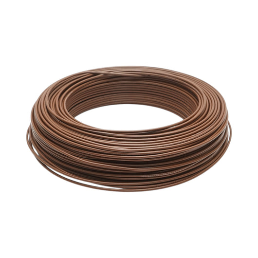 Cavo elettrico in rame 1,5mm marrone FY H07V-U, isolamento in PVC 450/750V 100m/rotolo