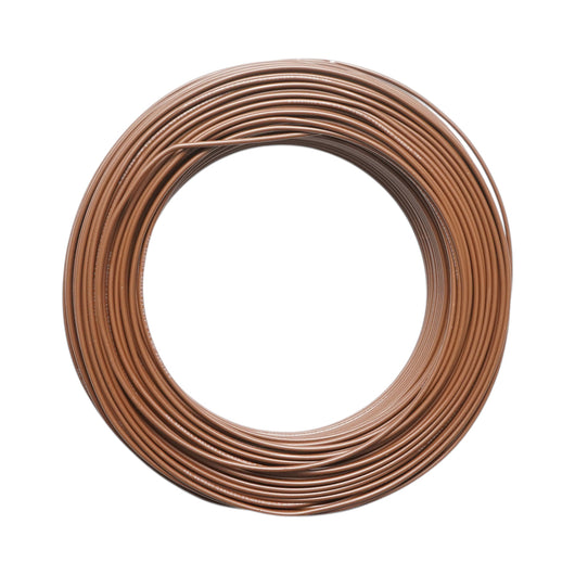 Cavo elettrico in rame 1,5mm marrone FY H07V-U, isolamento in PVC 450/750V 100m/rotolo