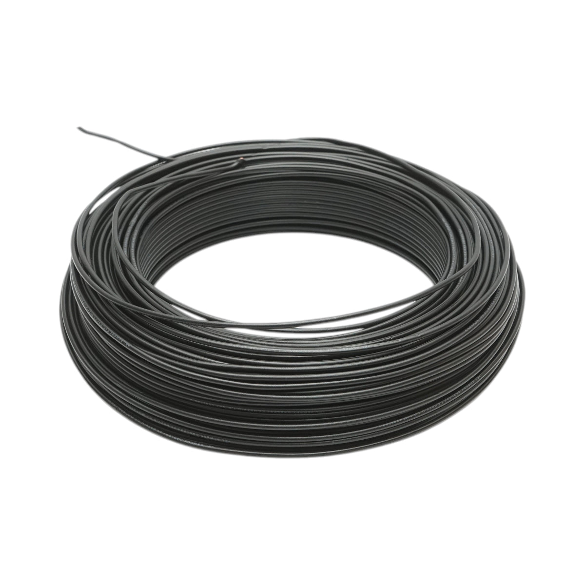 Cavo elettrico in rame 1,5mm nero FY H07V-U, isolamento in PVC 450/750V 100m/rotolo