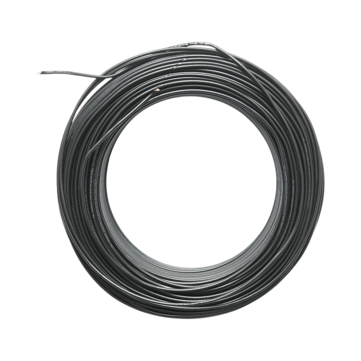 Cavo elettrico in rame 1,5mm nero FY H07V-U, isolamento in PVC 450/750V 100m/rotolo