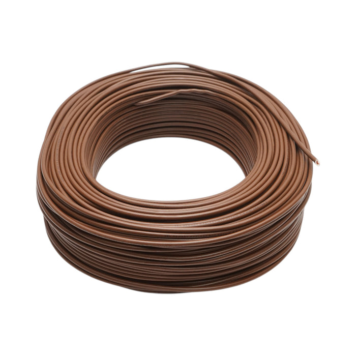Cavo elettrico in rame 2,5mm marrone MYF H07V-K, isolamento in PVC 450/750V 100m/rotolo