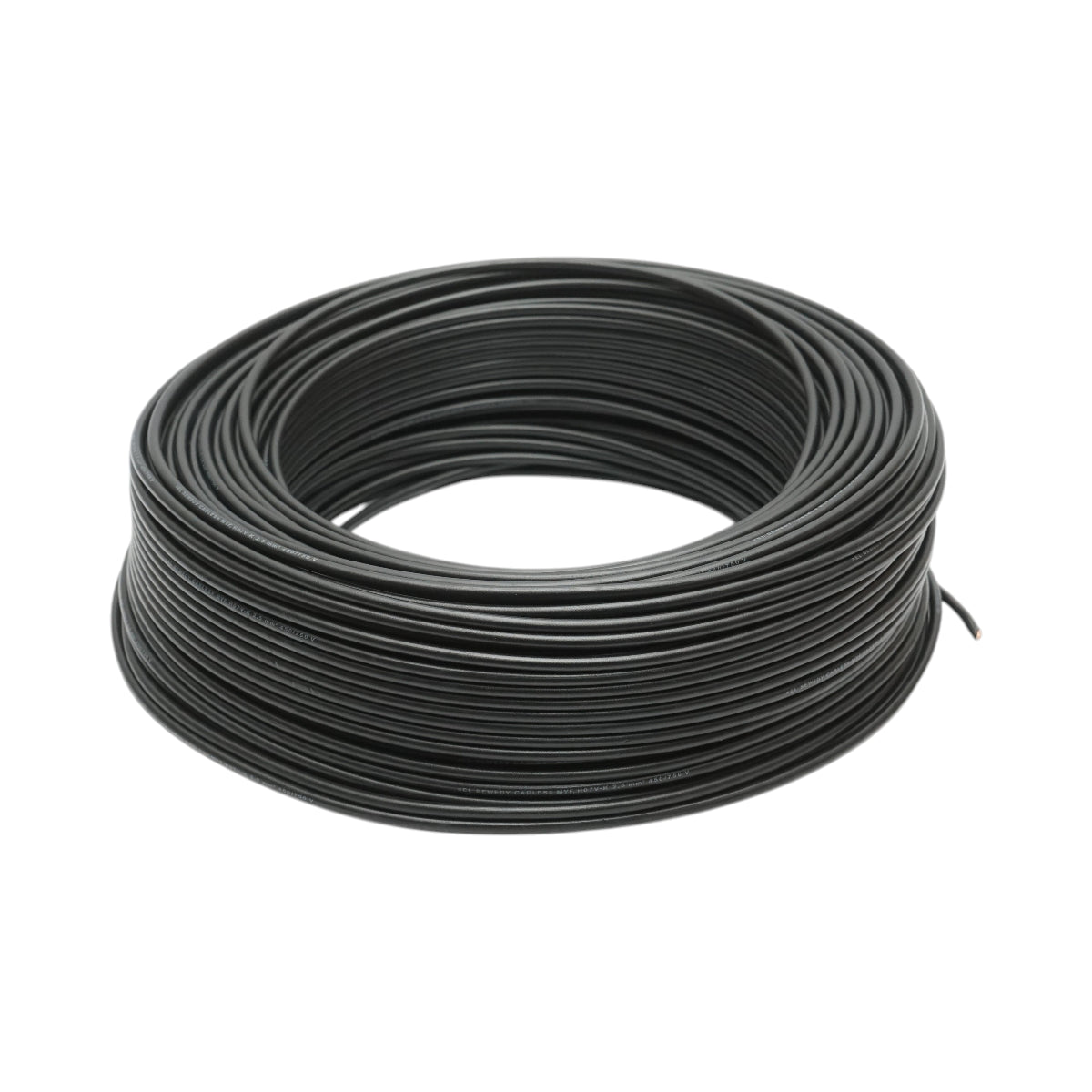 Cavo elettrico in rame 2,5mm nero MYF H07V-K, isolamento in PVC 450/750V 100m/rotolo