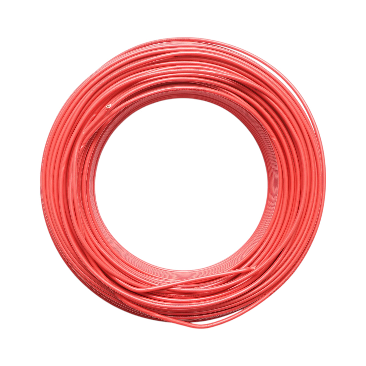 Cavo elettrico in rame 2,5mm rosso FY H07V-U, isolamento in PVC 450/750V 100m/rotolo